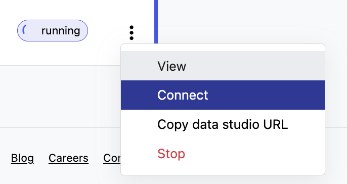 Connect to a studio